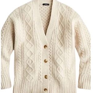 J. Crew Oversized Cable Knit Cardigan Sweater